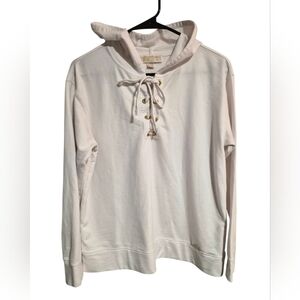Michael Kors White Lace-Up Sweatshirt